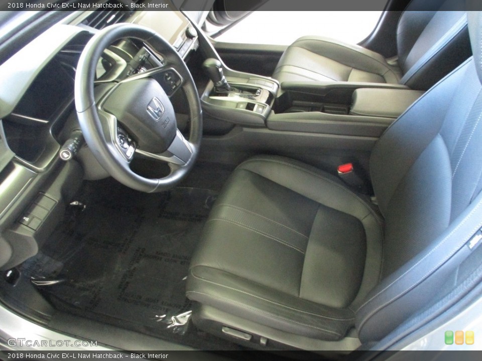 Black Interior Front Seat for the 2018 Honda Civic EX-L Navi Hatchback #141263461