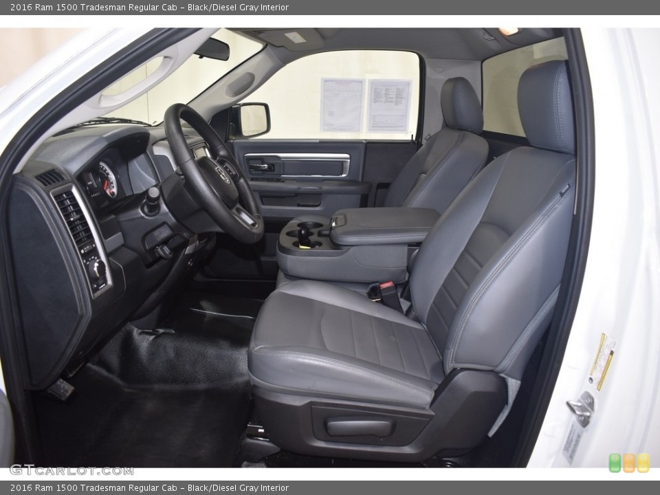 Black/Diesel Gray Interior Front Seat for the 2016 Ram 1500 Tradesman Regular Cab #141264037
