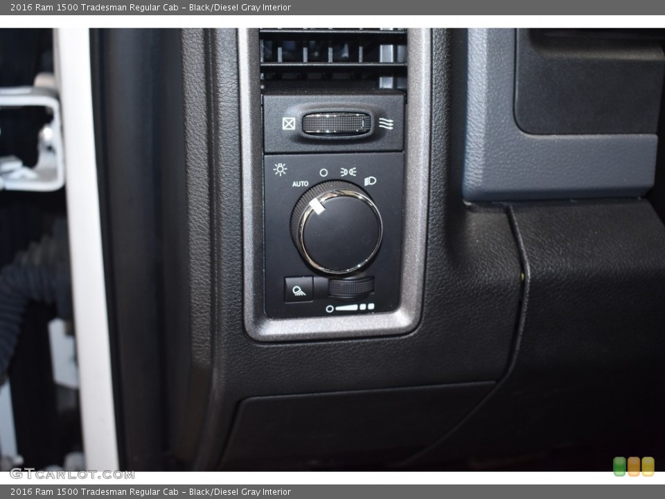 Black/Diesel Gray Interior Controls for the 2016 Ram 1500 Tradesman Regular Cab #141264103