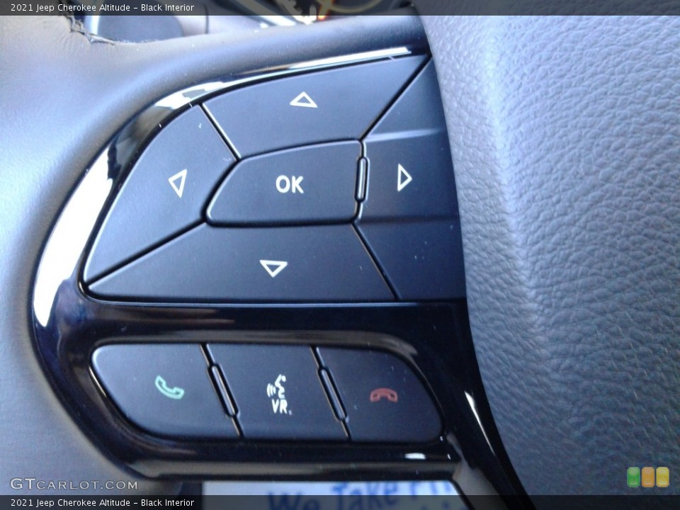 Black Interior Steering Wheel for the 2021 Jeep Cherokee Altitude #141264502