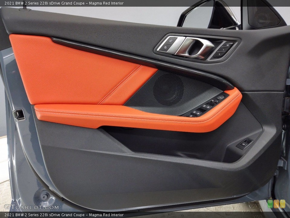 Magma Red Interior Door Panel for the 2021 BMW 2 Series 228i sDrive Grand Coupe #141265366