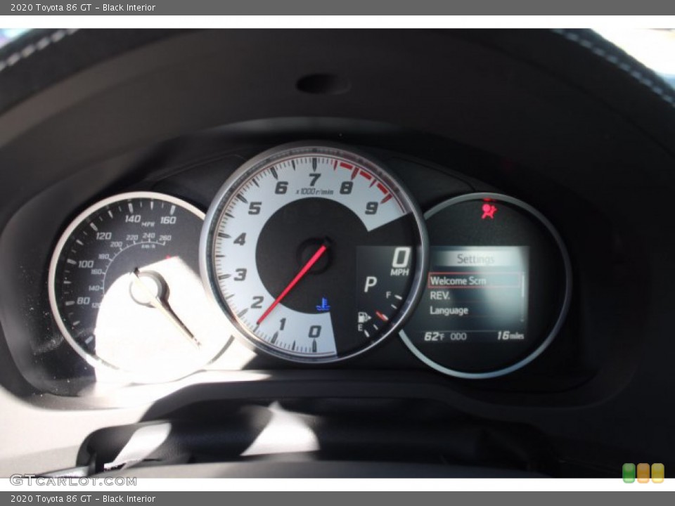Black Interior Gauges for the 2020 Toyota 86 GT #141268468