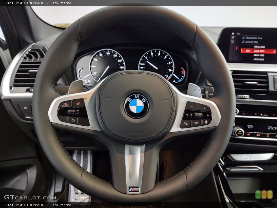 Black Interior Steering Wheel for the 2021 BMW X3 sDrive30i #141269881
