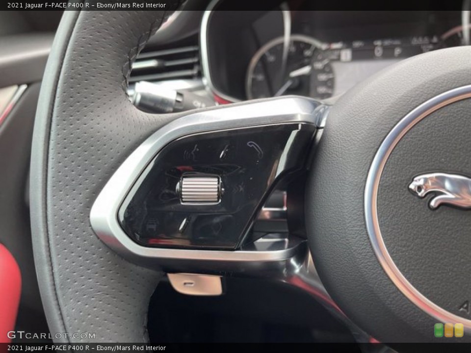 Ebony/Mars Red Interior Steering Wheel for the 2021 Jaguar F-PACE P400 R #141270049
