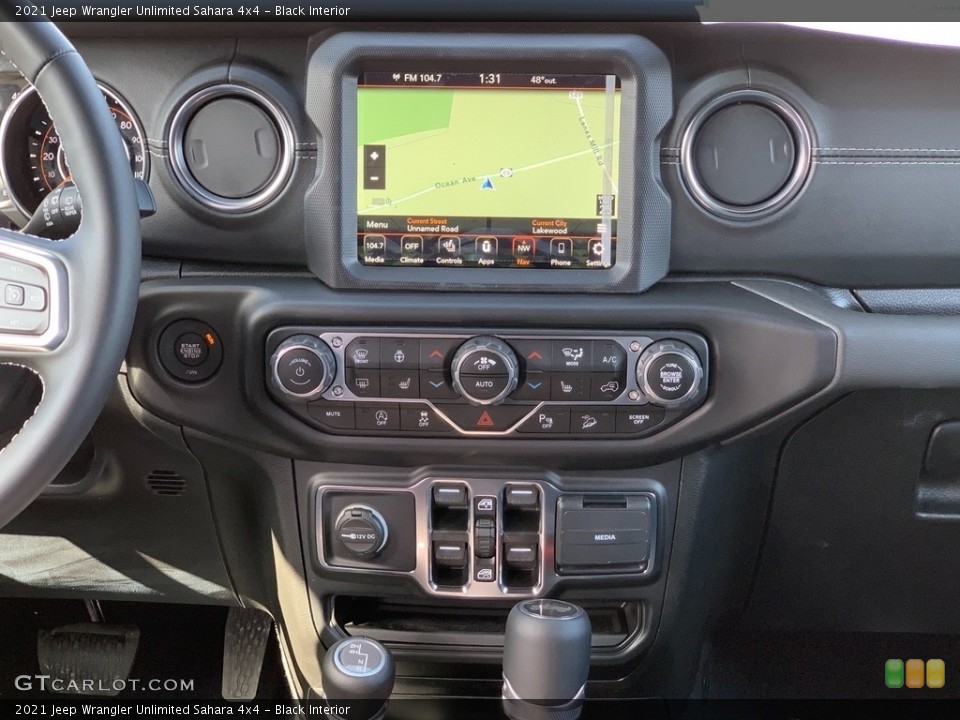 Black Interior Dashboard for the 2021 Jeep Wrangler Unlimited Sahara 4x4 #141271314