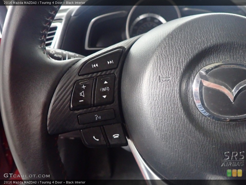 Black Interior Steering Wheel for the 2016 Mazda MAZDA3 i Touring 4 Door #141274788