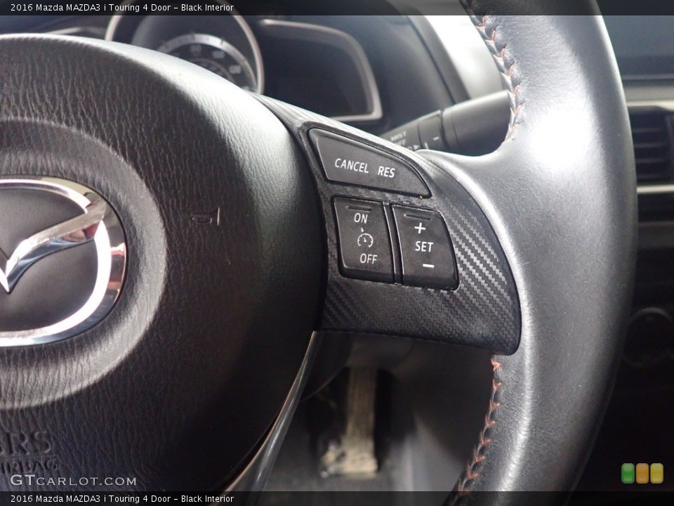 Black Interior Steering Wheel for the 2016 Mazda MAZDA3 i Touring 4 Door #141274812