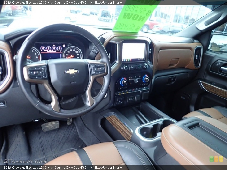 Jet Black/Umber Interior Photo for the 2019 Chevrolet Silverado 1500 High Country Crew Cab 4WD #141277470