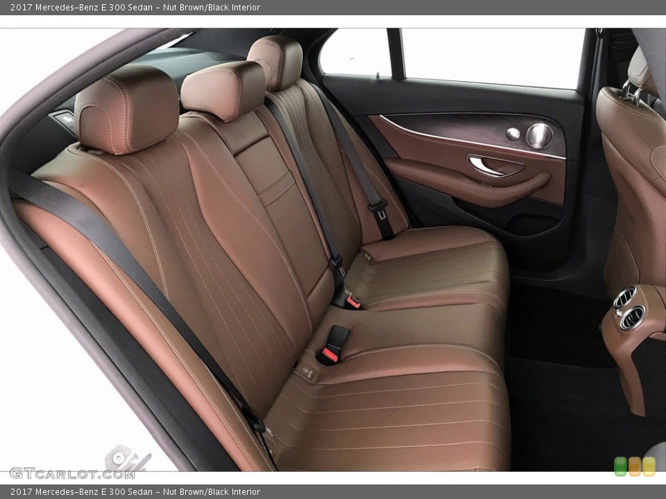Nut Brown/Black Interior Rear Seat for the 2017 Mercedes-Benz E 300 Sedan #141279405