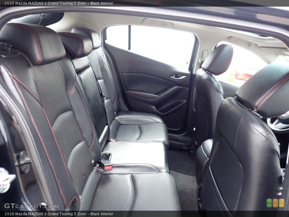Black Interior Rear Seat for the 2016 Mazda MAZDA3 s Grand Touring 5 Door #141279450