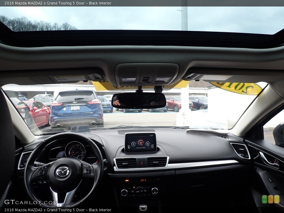 Black Interior Sunroof for the 2016 Mazda MAZDA3 s Grand Touring 5 Door #141279525