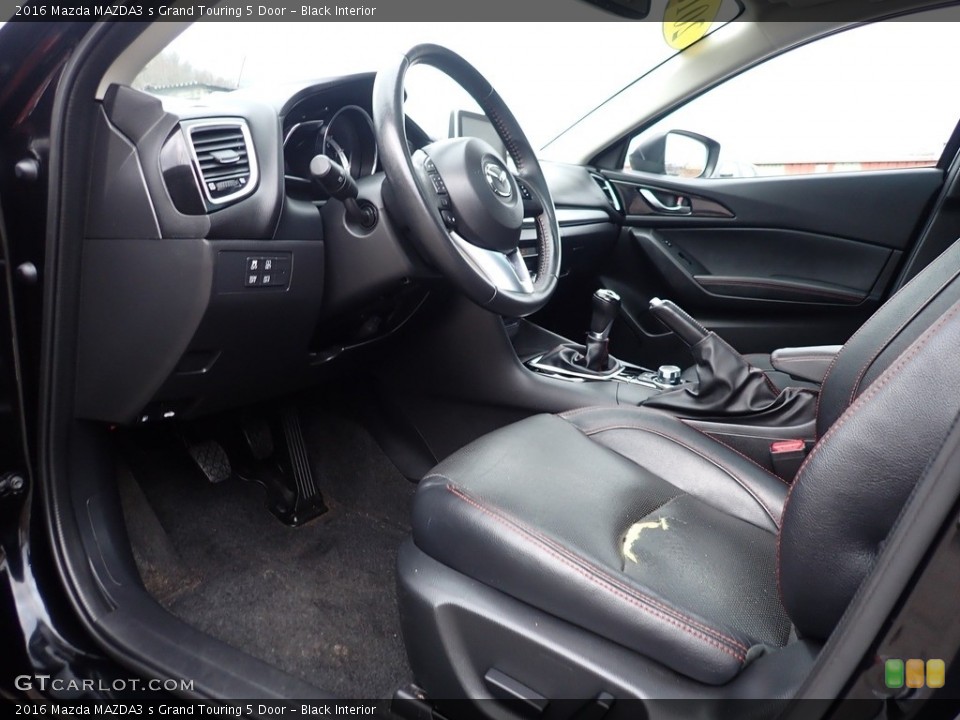 Black Interior Front Seat for the 2016 Mazda MAZDA3 s Grand Touring 5 Door #141279621