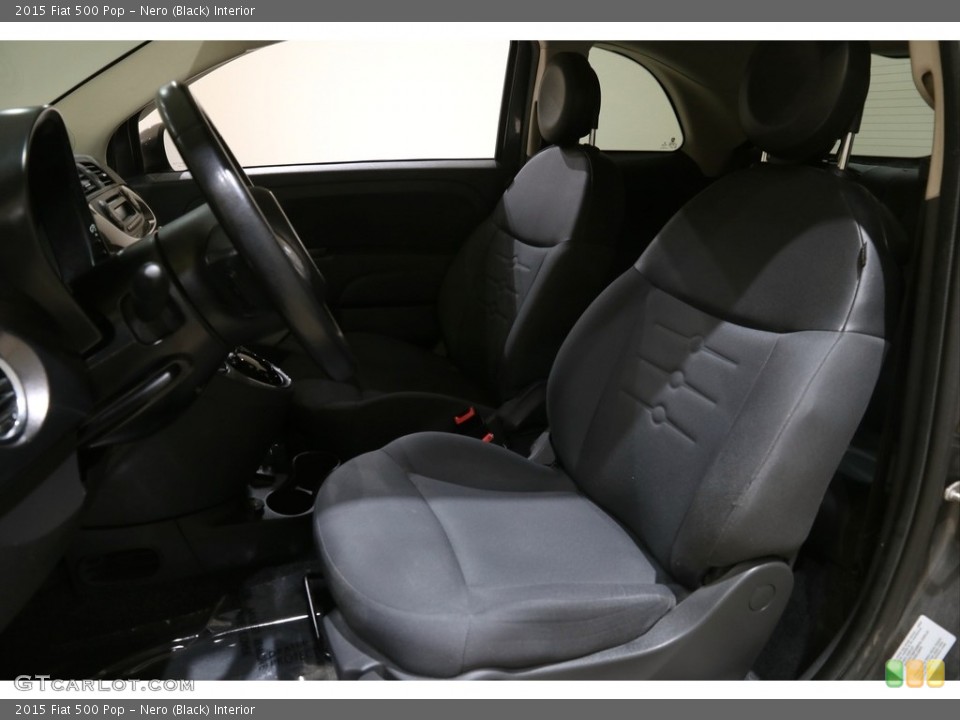 Nero (Black) 2015 Fiat 500 Interiors