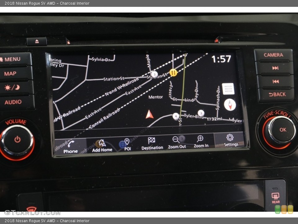 Charcoal Interior Navigation for the 2018 Nissan Rogue SV AWD #141291250
