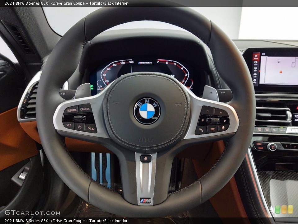 Tartufo/Black Interior Steering Wheel for the 2021 BMW 8 Series 850i xDrive Gran Coupe #141291346