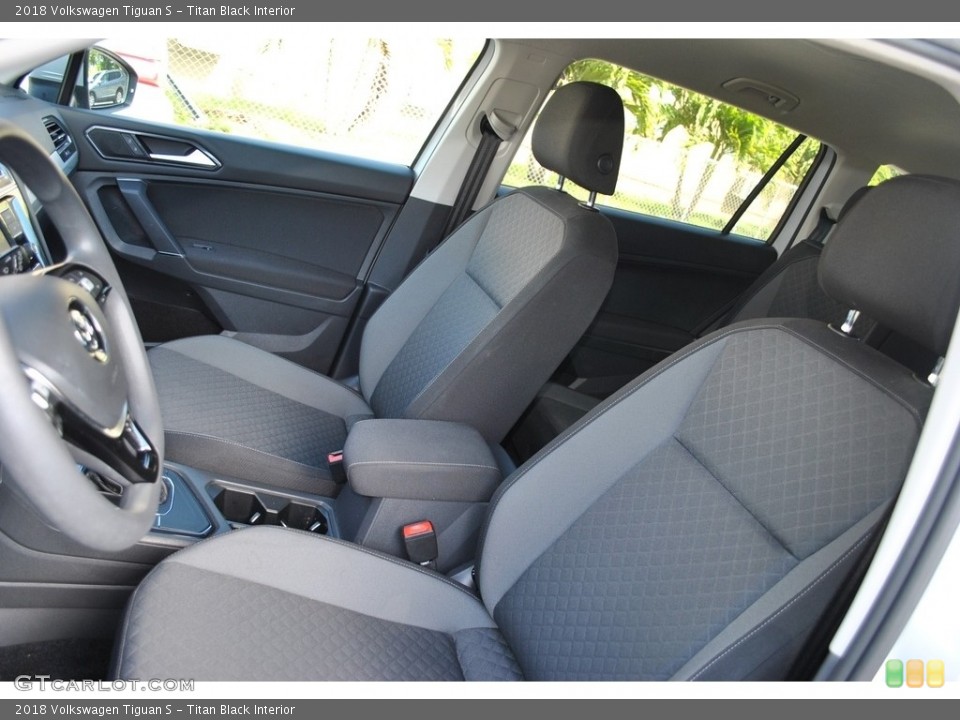 Titan Black Interior Front Seat for the 2018 Volkswagen Tiguan S #141294775