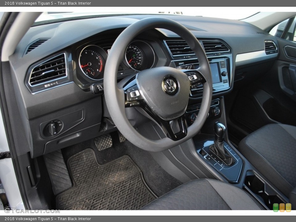 Titan Black Interior Dashboard for the 2018 Volkswagen Tiguan S #141294817