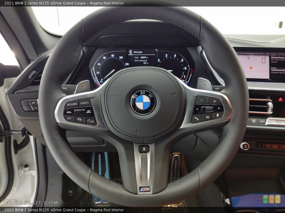 Magma Red Interior Steering Wheel for the 2021 BMW 2 Series M235 xDrive Grand Coupe #141296809