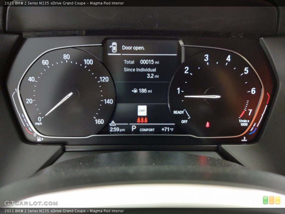 Magma Red Interior Gauges for the 2021 BMW 2 Series M235 xDrive Grand Coupe #141296848
