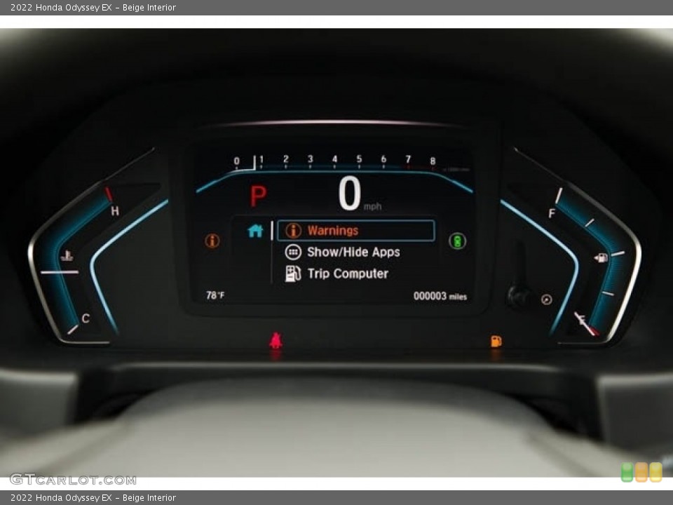 Beige Interior Gauges for the 2022 Honda Odyssey EX #141298095