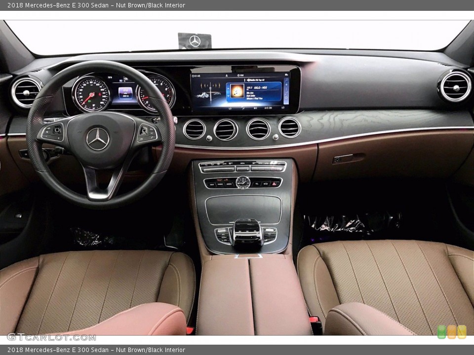 Nut Brown/Black Interior Dashboard for the 2018 Mercedes-Benz E 300 Sedan #141298103