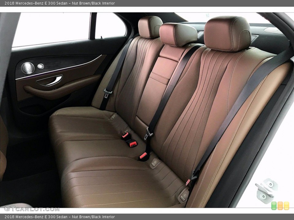 Nut Brown/Black Interior Rear Seat for the 2018 Mercedes-Benz E 300 Sedan #141298236