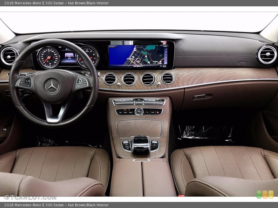 Nut Brown/Black Interior Dashboard for the 2018 Mercedes-Benz E 300 Sedan #141299913