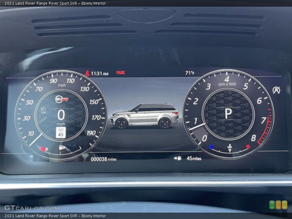 Ebony Interior Gauges for the 2021 Land Rover Range Rover Sport SVR #141300272