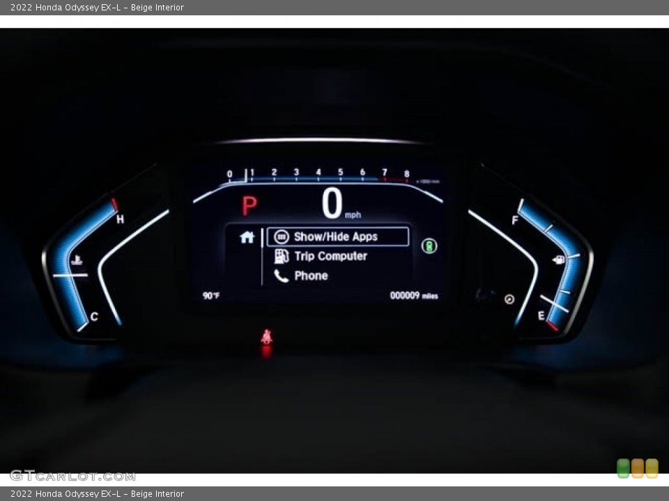 Beige Interior Gauges for the 2022 Honda Odyssey EX-L #141303680