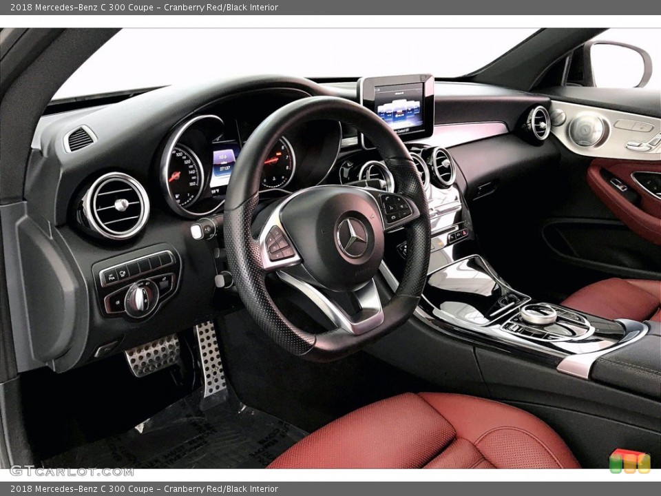 Cranberry Red/Black Interior Prime Interior for the 2018 Mercedes-Benz C 300 Coupe #141304248