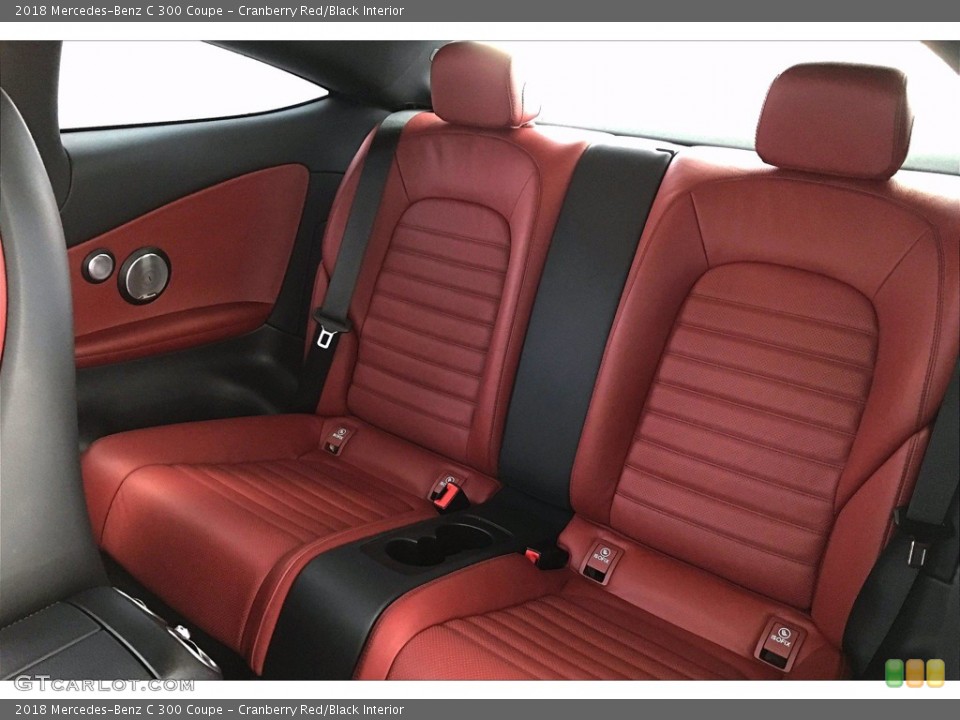 Cranberry Red/Black Interior Rear Seat for the 2018 Mercedes-Benz C 300 Coupe #141304326