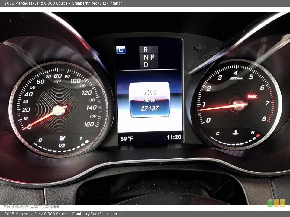 Cranberry Red/Black Interior Gauges for the 2018 Mercedes-Benz C 300 Coupe #141304371