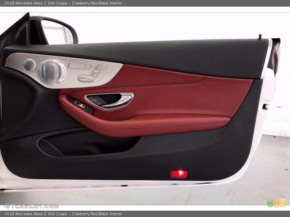 Cranberry Red/Black Interior Door Panel for the 2018 Mercedes-Benz C 300 Coupe #141304431