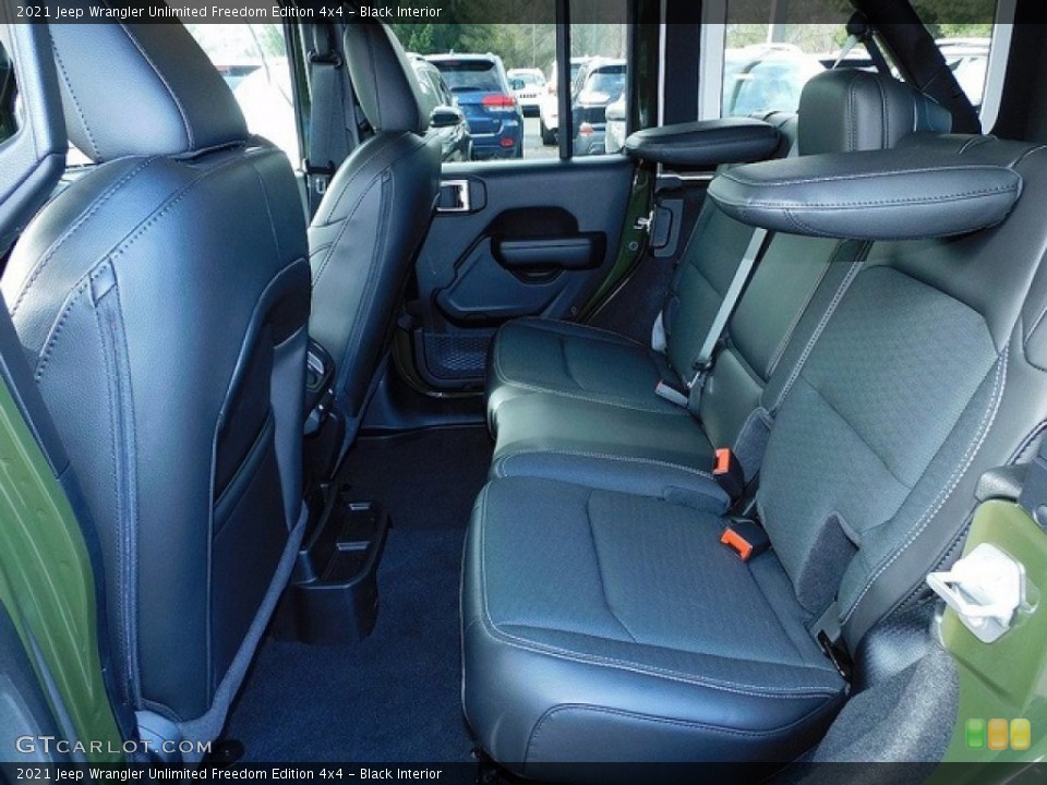 Black Interior Rear Seat for the 2021 Jeep Wrangler Unlimited Freedom Edition 4x4 #141305411