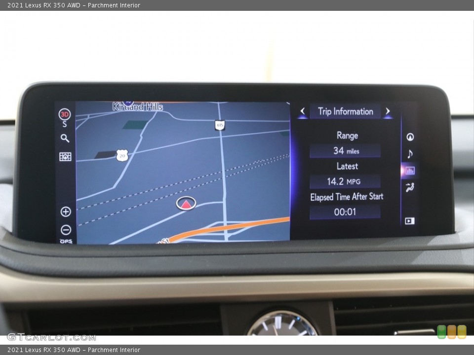 Parchment Interior Navigation for the 2021 Lexus RX 350 AWD #141307359