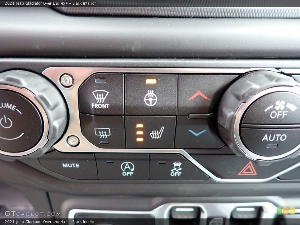 Black Interior Controls for the 2021 Jeep Gladiator Overland 4x4 #141311052