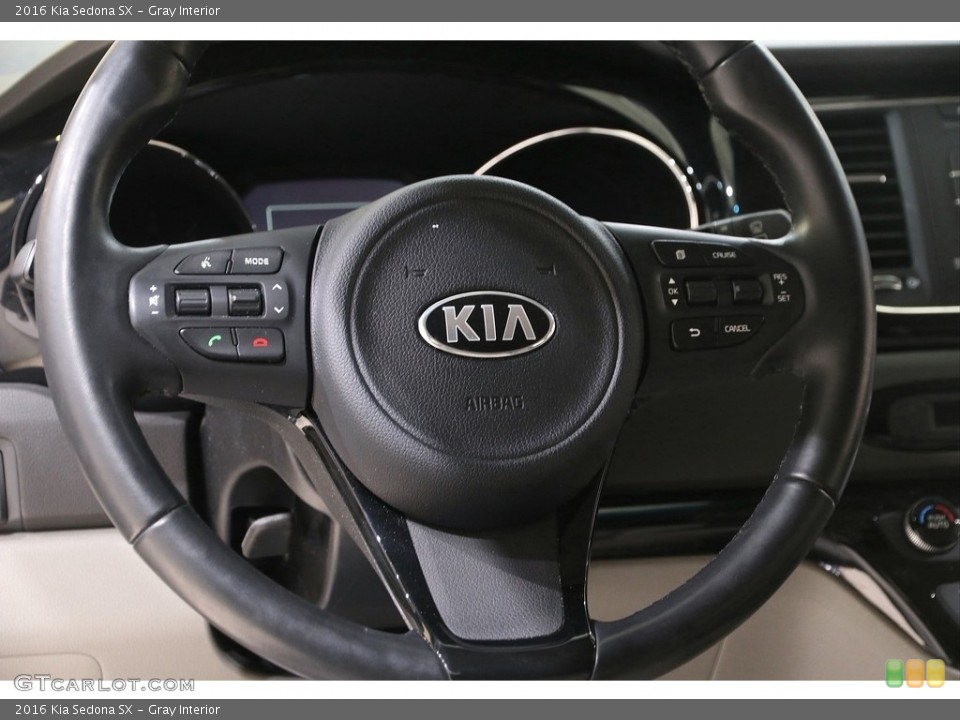 Gray Interior Steering Wheel for the 2016 Kia Sedona SX #141311223