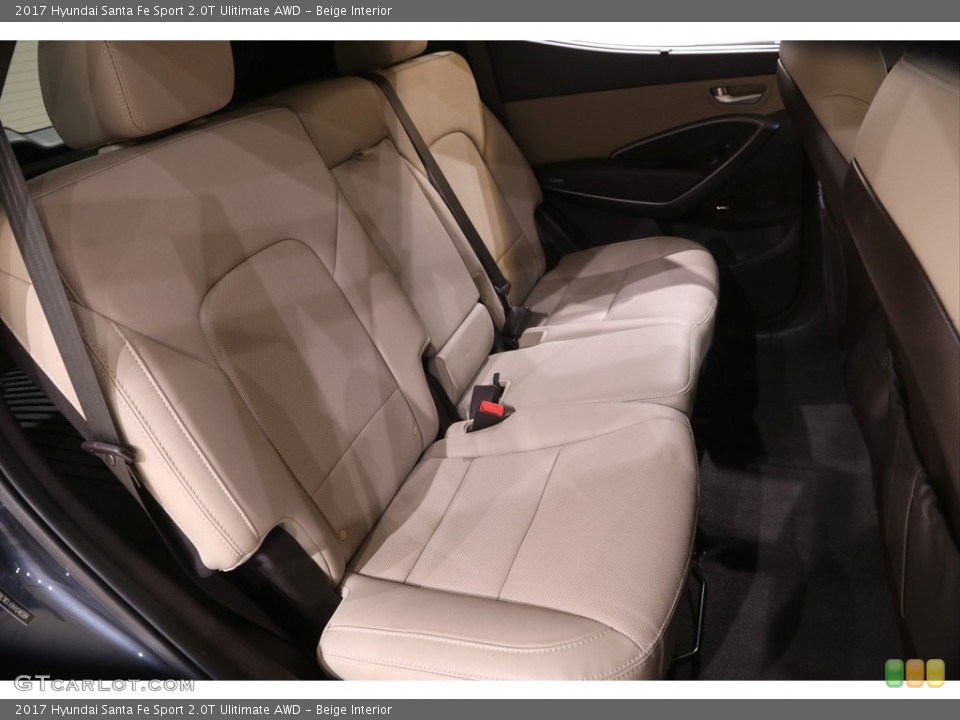 Beige Interior Rear Seat for the 2017 Hyundai Santa Fe Sport 2.0T Ulitimate AWD #141314415