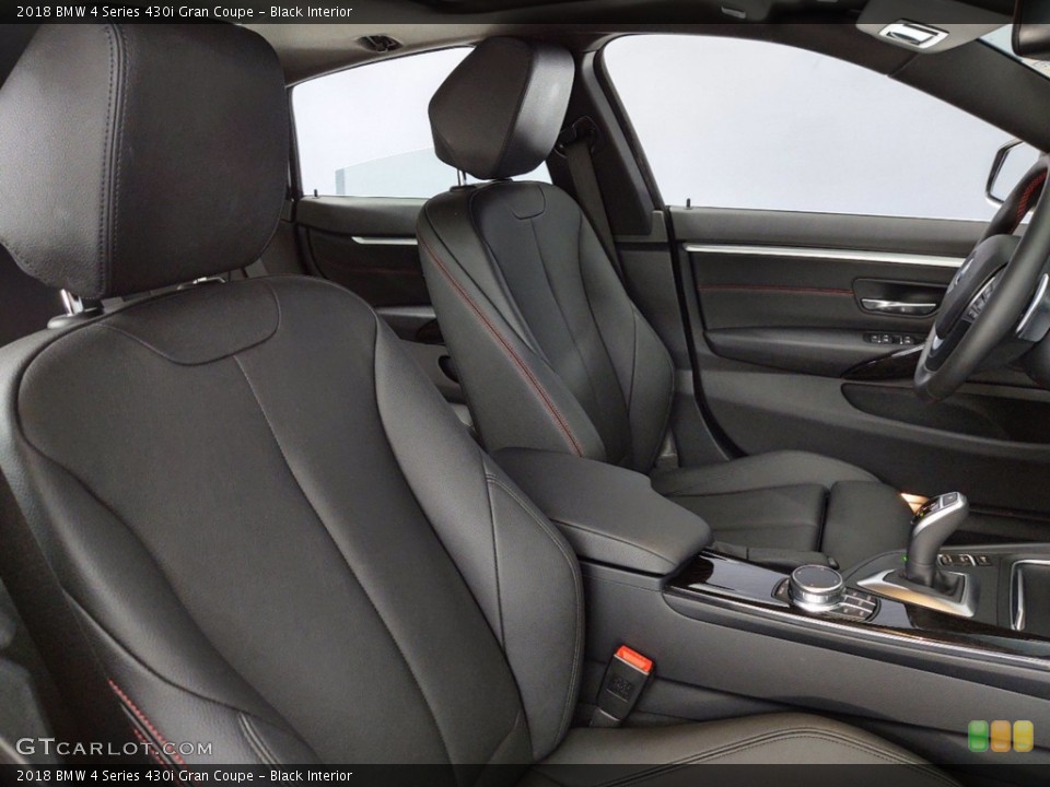 Black Interior Front Seat for the 2018 BMW 4 Series 430i Gran Coupe #141318153