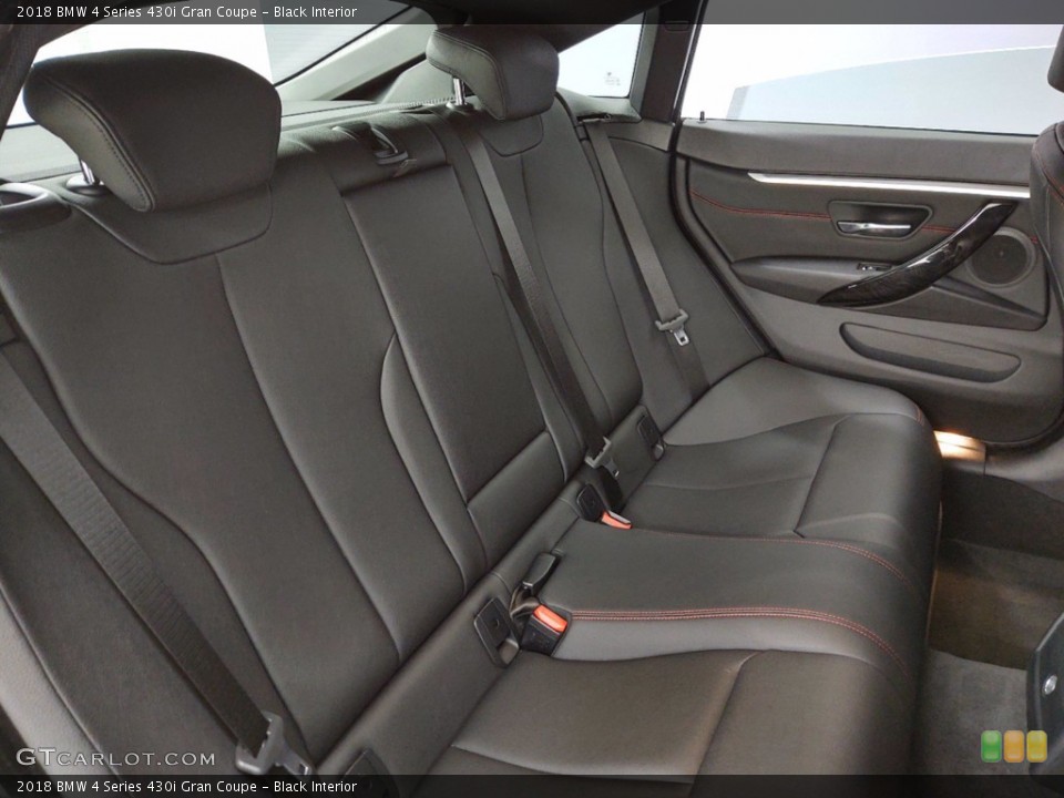 Black Interior Rear Seat for the 2018 BMW 4 Series 430i Gran Coupe #141318162