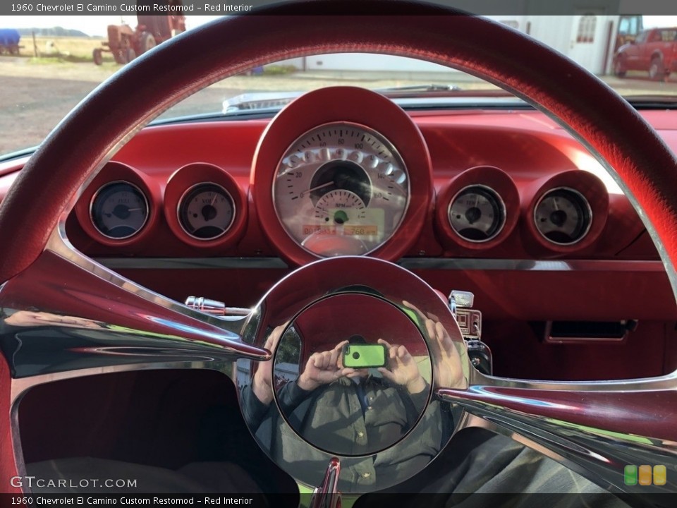 Red Interior Gauges for the 1960 Chevrolet El Camino Custom Restomod #141318867