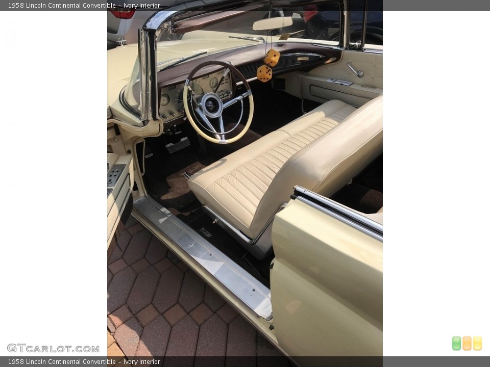Ivory Interior Front Seat for the 1958 Lincoln Continental Convertible #141319493