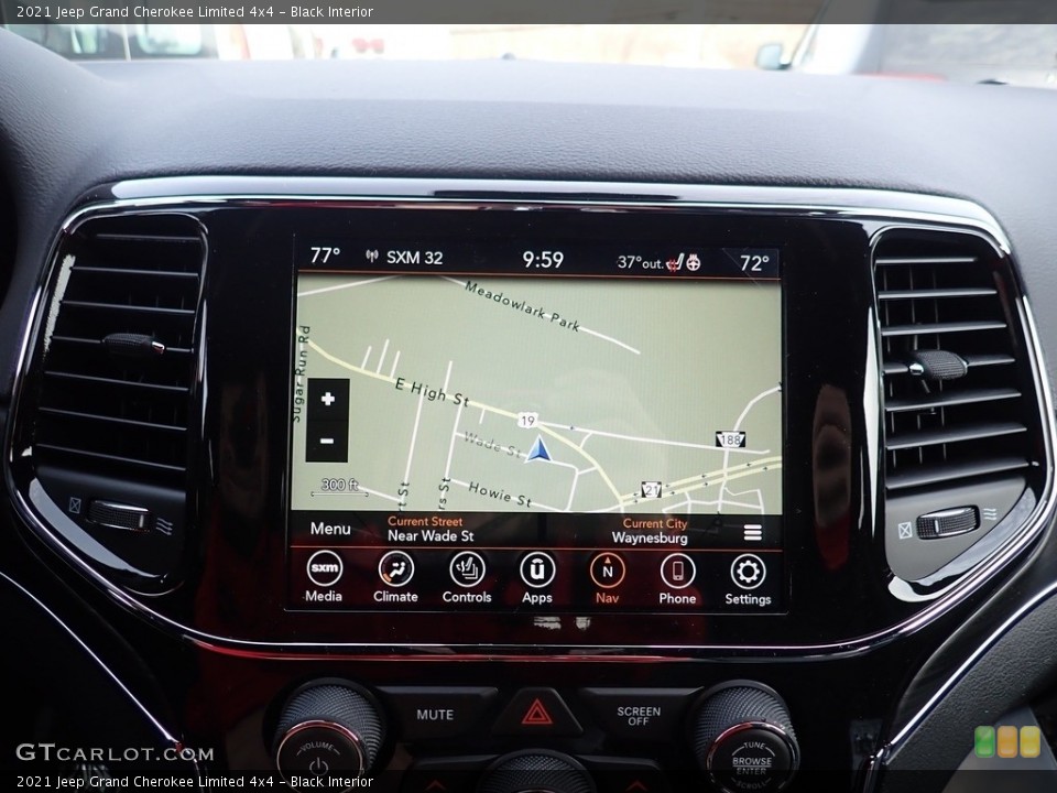Black Interior Navigation for the 2021 Jeep Grand Cherokee Limited 4x4 #141328943