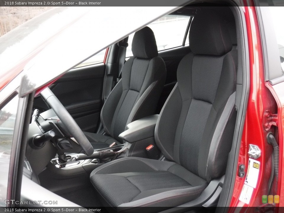 Black Interior Front Seat for the 2018 Subaru Impreza 2.0i Sport 5-Door #141329020
