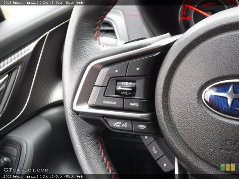 Black Interior Steering Wheel for the 2018 Subaru Impreza 2.0i Sport 5-Door #141329074