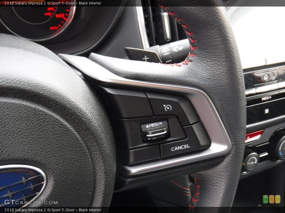 Black Interior Steering Wheel for the 2018 Subaru Impreza 2.0i Sport 5-Door #141329092