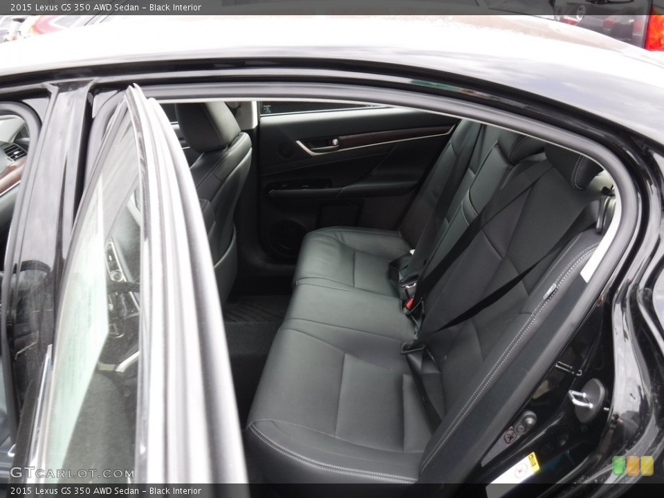 Black Interior Rear Seat for the 2015 Lexus GS 350 AWD Sedan #141332524