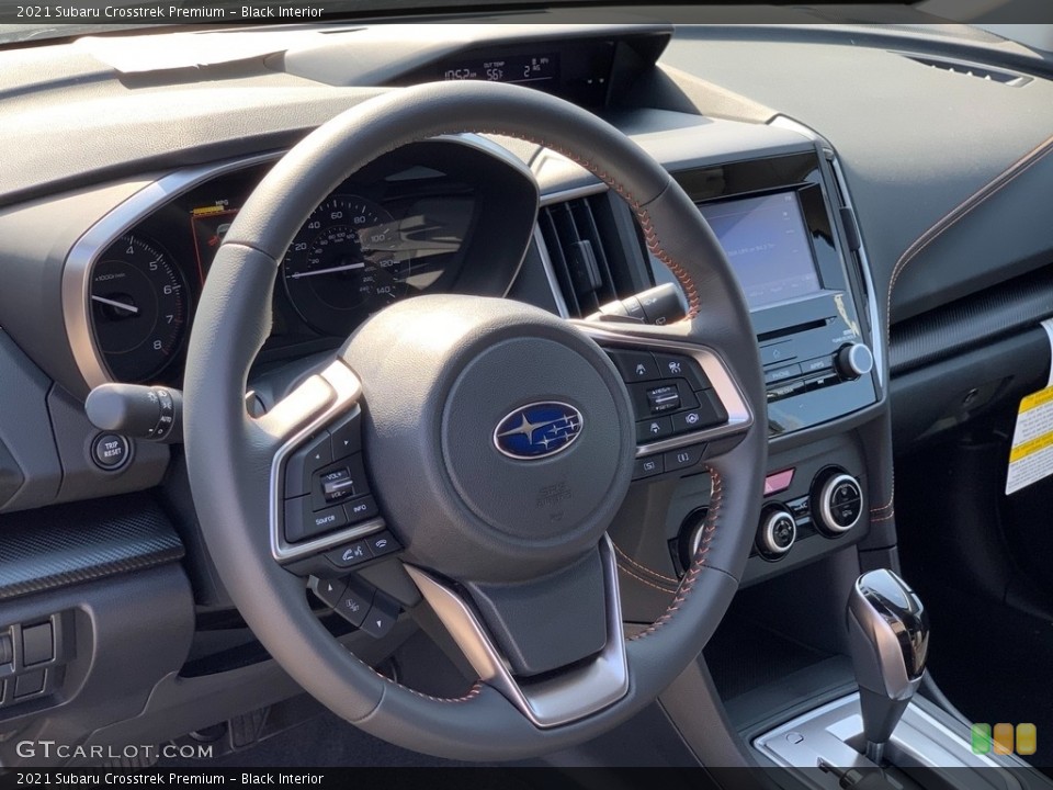 Black Interior Steering Wheel for the 2021 Subaru Crosstrek Premium #141333846