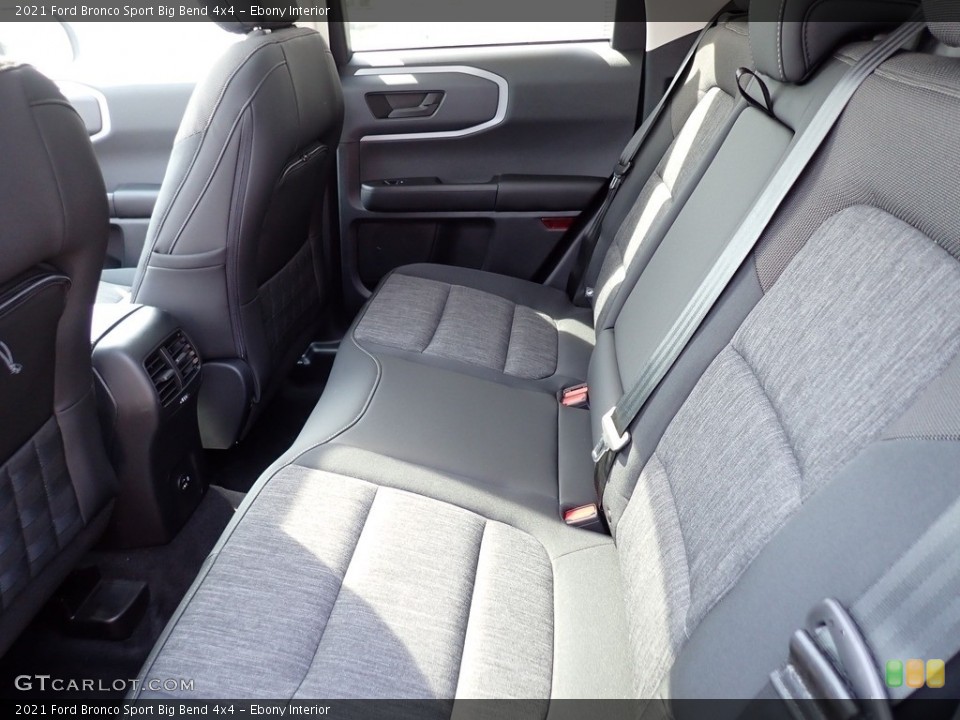 Ebony Interior Rear Seat for the 2021 Ford Bronco Sport Big Bend 4x4 #141335658