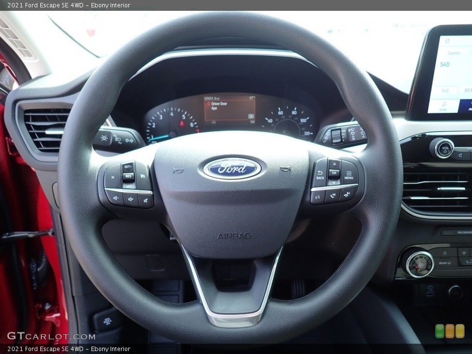 Ebony Interior Steering Wheel for the 2021 Ford Escape SE 4WD #141338862